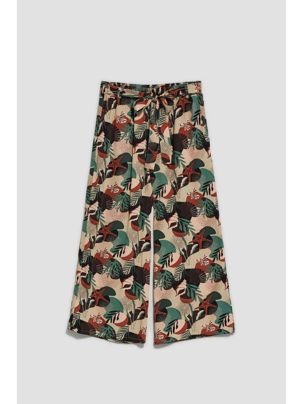 Moodo Vzorované nohavičky kullotes tmavo béžové Moodo