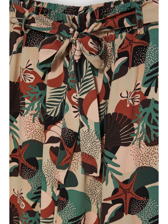 Moodo Vzorované nohavičky kullotes tmavo béžové Moodo