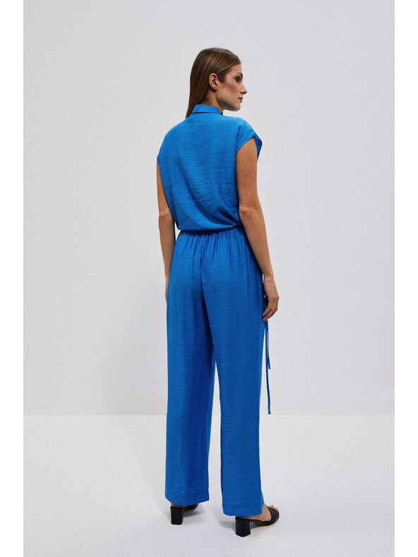 Moodo Azúrové nohavice so širokými nohavicami Moodo