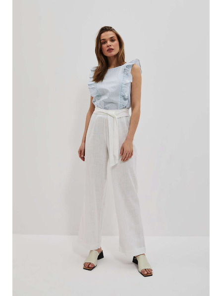 Moodo Ľanové nohavice so širokým strihom Moodo