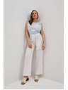 Moodo Ľanové nohavice so širokým strihom Moodo