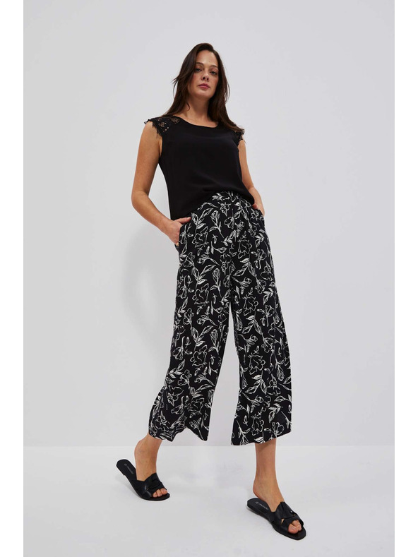 Moodo Nohavice s kvetinovým potlačou Moodo