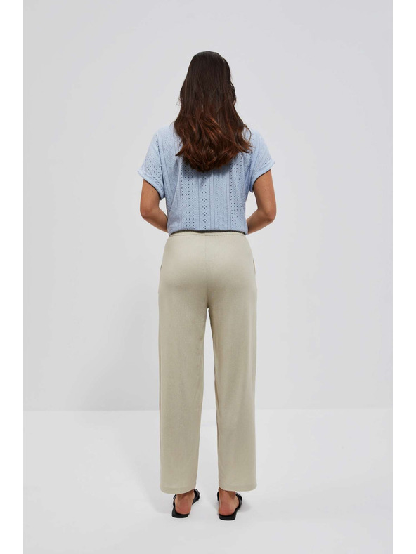 Moodo Pieskovové nohavice s rovnou nohavicou Moodo