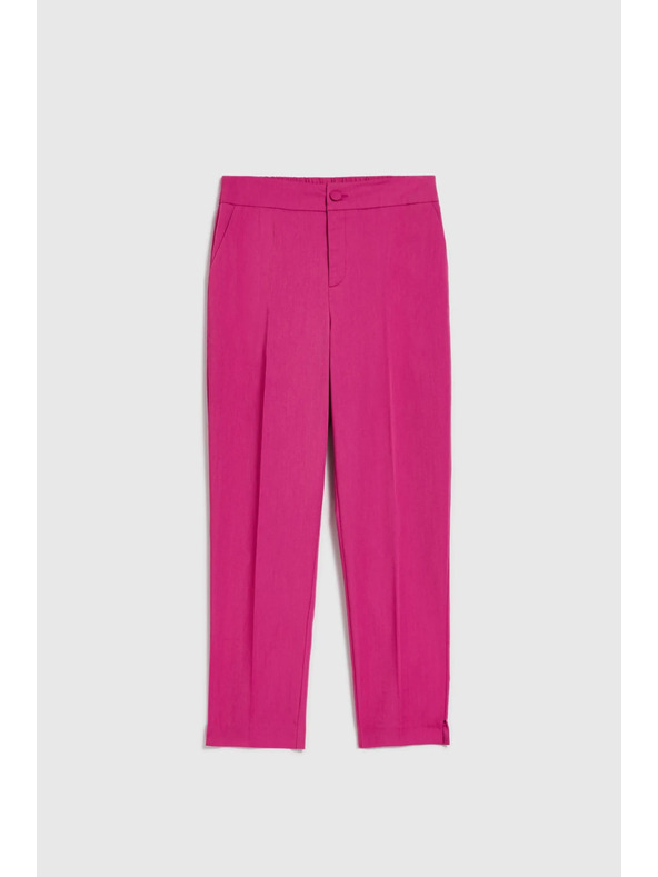 Moodo Fuchsiové nohavice s rovnými nohavicami Moodo