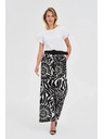 Moodo Viskózové nohavice s páskom čierne Moodo