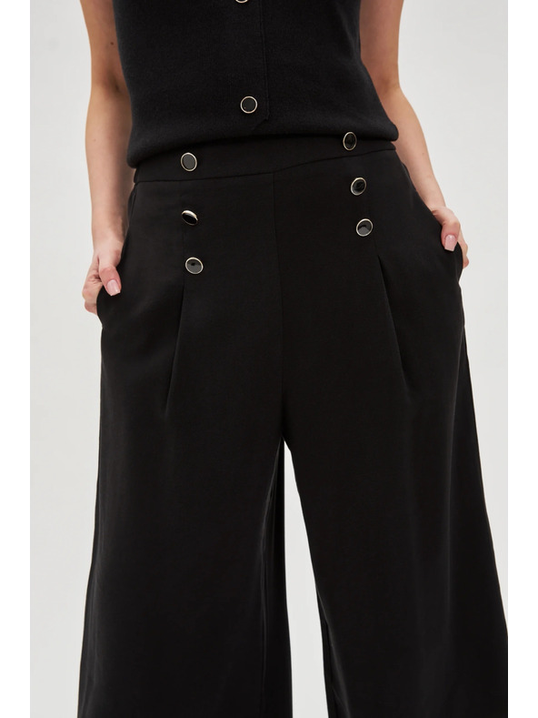 Moodo Čierne nohavicové sukne s gombíkmi Moodo