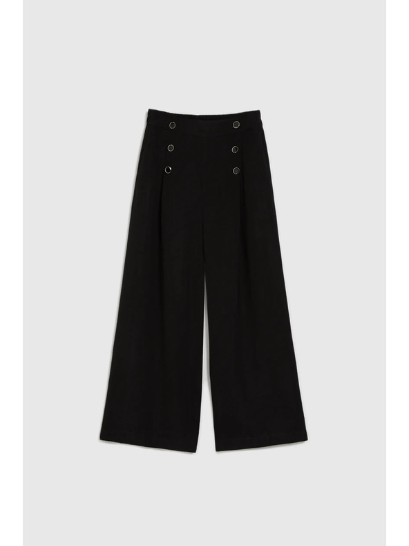 Moodo Čierne nohavicové sukne s gombíkmi Moodo