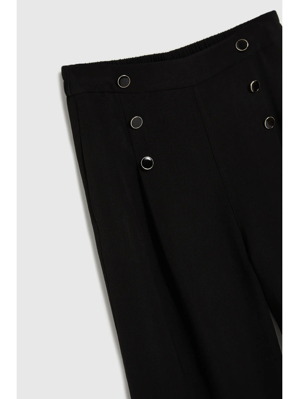 Moodo Čierne nohavicové sukne s gombíkmi Moodo