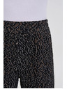 Moodo Čierne nohavice s leopardím vzorom Moodo