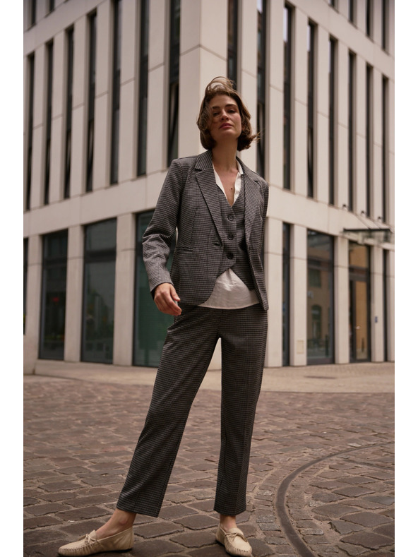 Moodo Šedé nohavice v pepito vzore Moodo