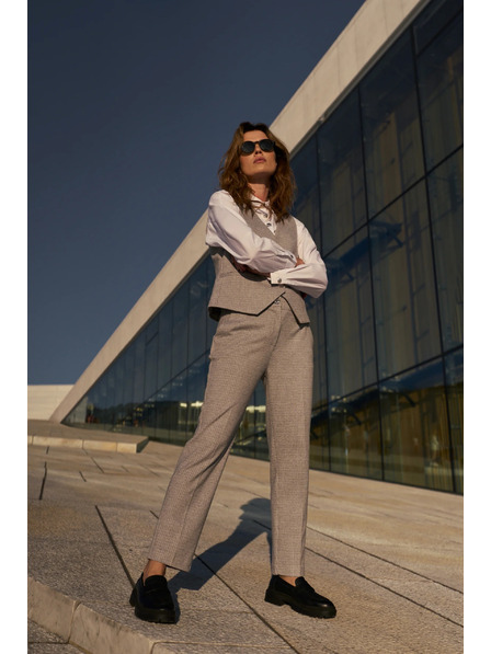 Moodo Šedé nohavice so štruktúrou Moodo