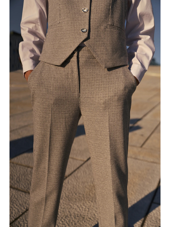 Moodo Šedé nohavice so štruktúrou Moodo