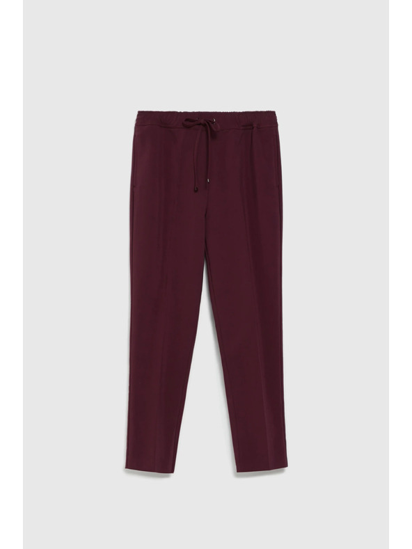 Moodo Vínové nohavice so štruktúrou a rovnými nohavicami Moodo