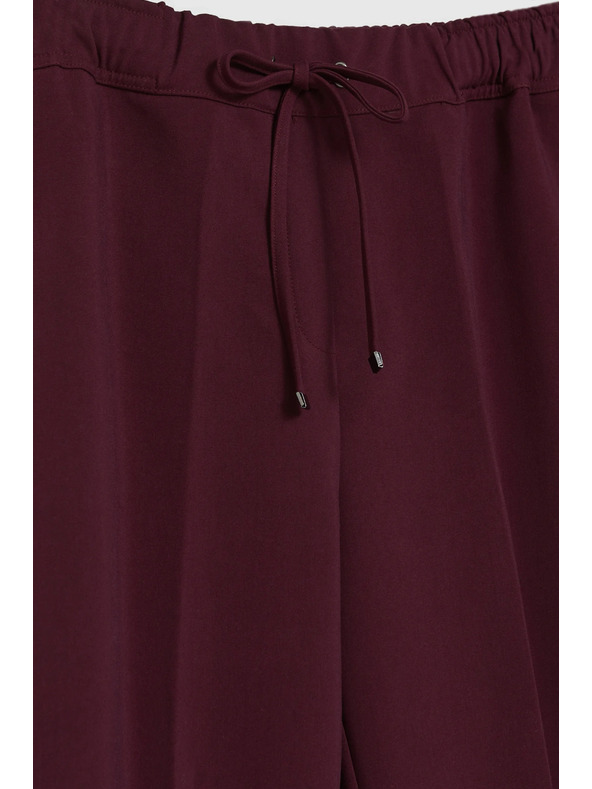 Moodo Vínové nohavice so štruktúrou a rovnými nohavicami Moodo