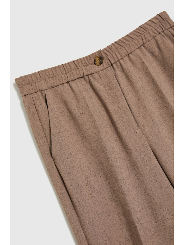 Moodo Hnedé cigaretové nohavice Moodo