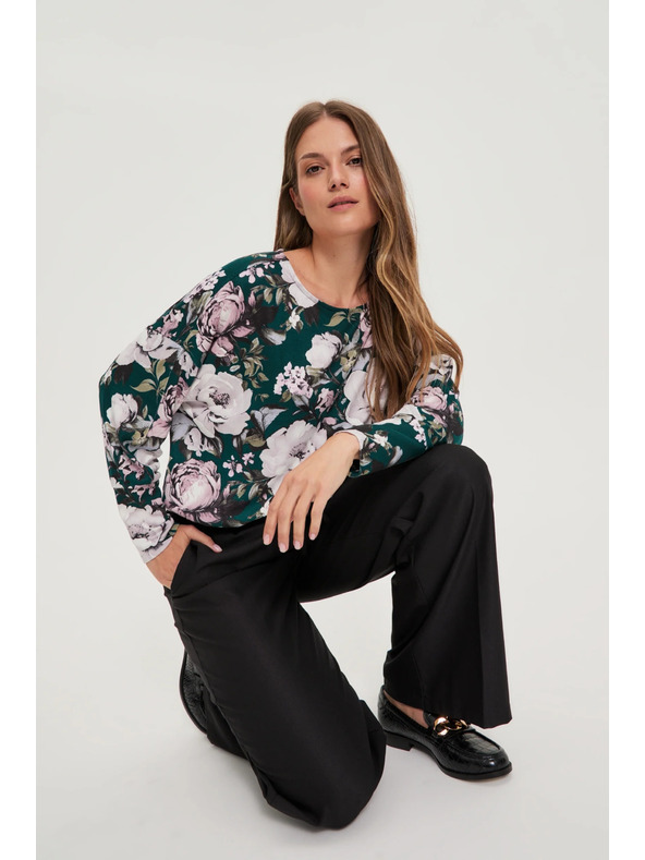 Moodo Čierne nohavice so širokými nohavicami Moodo