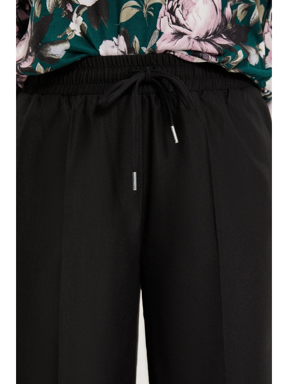 Moodo Čierne nohavice so širokými nohavicami Moodo