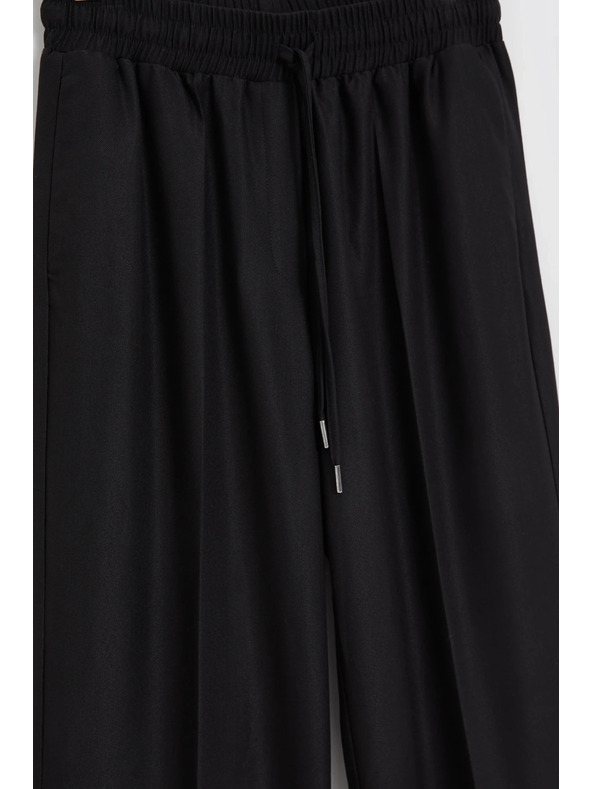 Moodo Čierne nohavice so širokými nohavicami Moodo