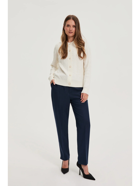 Moodo Tmavo modré nohavice s rovnými nohavicami v klase Moodo