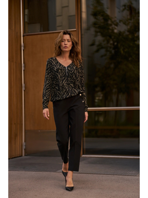 Moodo Čierne cigaretové nohavice Moodo