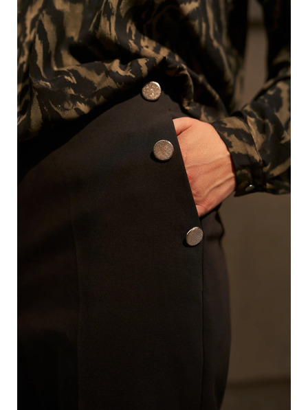 Moodo Čierne cigaretové nohavice Moodo