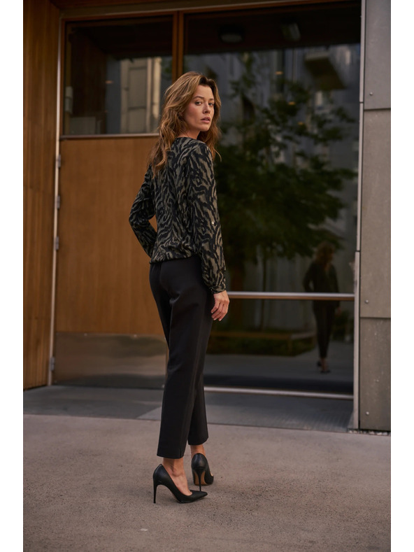 Moodo Čierne cigaretové nohavice Moodo