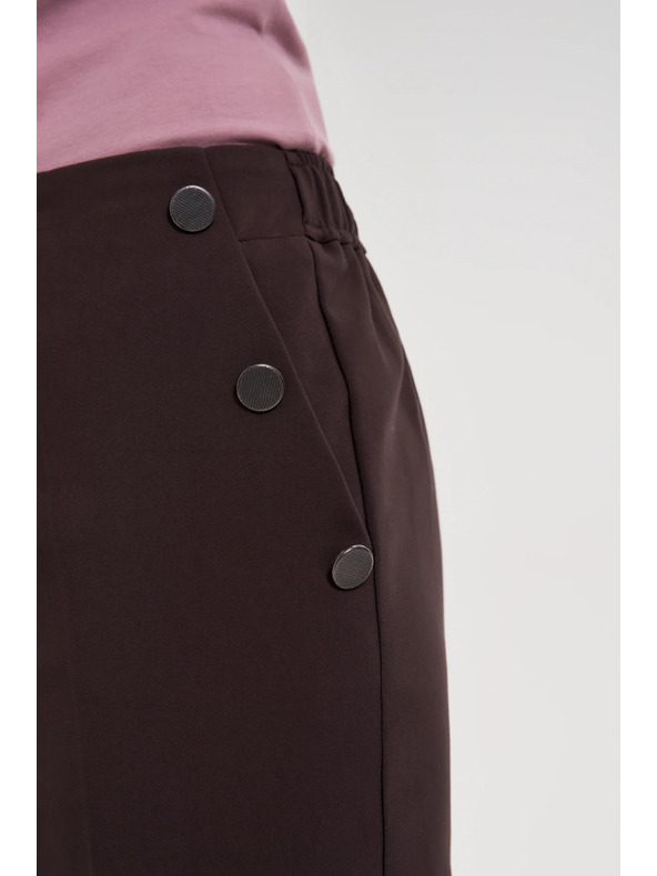 Moodo Hnedé cigaretové nohavice Moodo