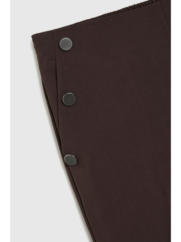 Moodo Hnedé cigaretové nohavice Moodo