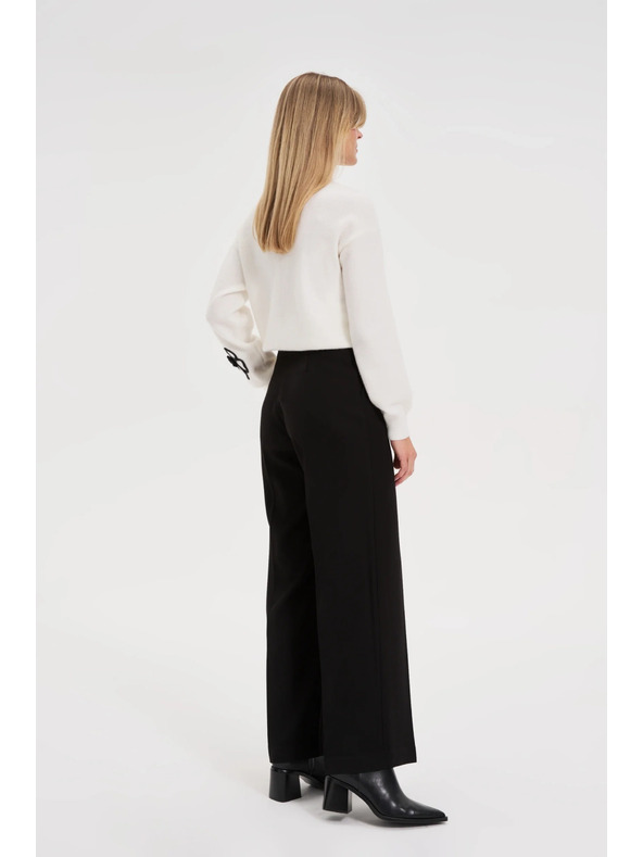 Moodo Čierne nohavice so širokými nohavicami Moodo