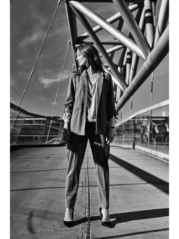 Moodo Šedé cigaretové nohavice Moodo