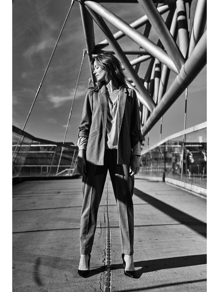 Moodo Šedé cigaretové nohavice Moodo