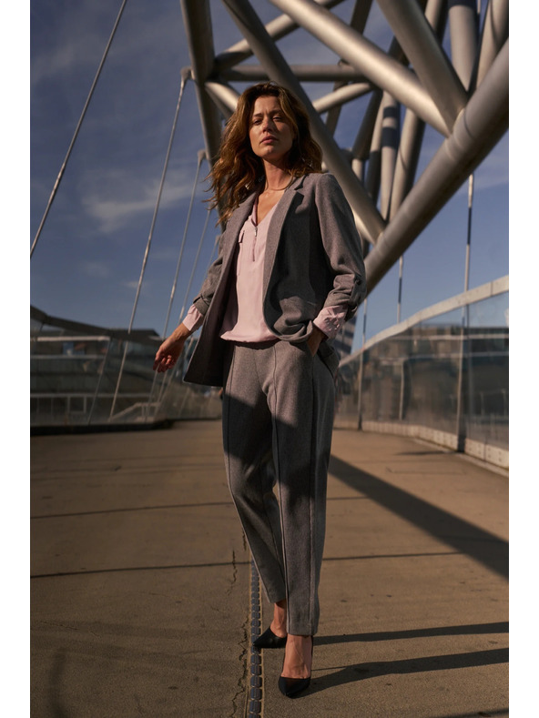 Moodo Šedé cigaretové nohavice Moodo