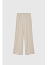 Moodo Béžové nohavice so širokými nohavicami Moodo