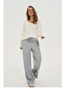 Moodo Sivé nohavice so širokými nohavicami Moodo