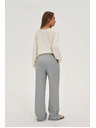 Moodo Sivé nohavice so širokými nohavicami Moodo