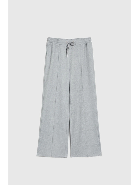 Moodo Sivé nohavice so širokými nohavicami Moodo