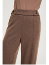 Moodo Hnedé nohavice so širokými nohavicami Moodo