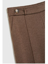 Moodo Hnedé nohavice so širokými nohavicami Moodo