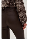 Moodo Voskované hnedé nohavice Moodo