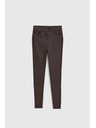 Moodo Voskované hnedé nohavice Moodo