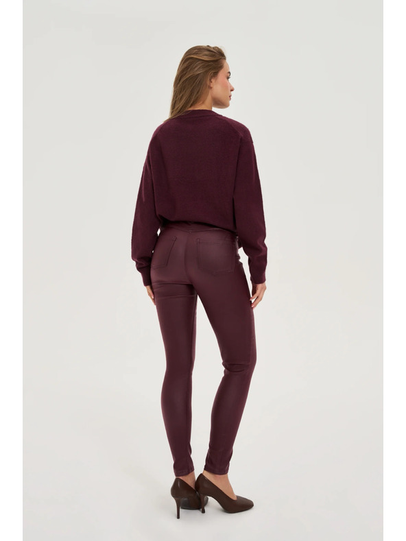 Moodo Voskované vínové nohavice Moodo