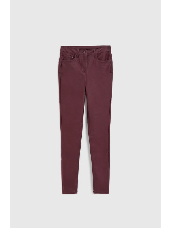 Moodo Voskované vínové nohavice Moodo