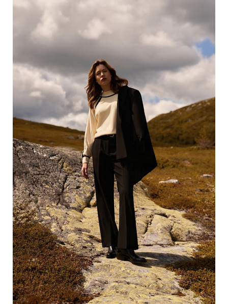 Moodo Čierne nohavice s opaskom Moodo