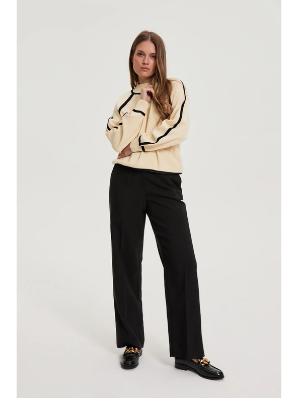 Moodo Čierne nohavice s opaskom Moodo