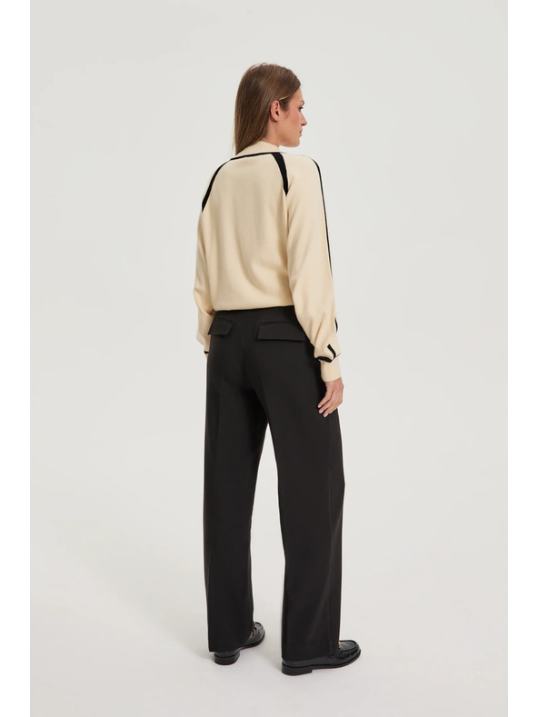 Moodo Čierne nohavice s opaskom Moodo