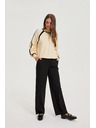 Moodo Čierne nohavice s opaskom Moodo