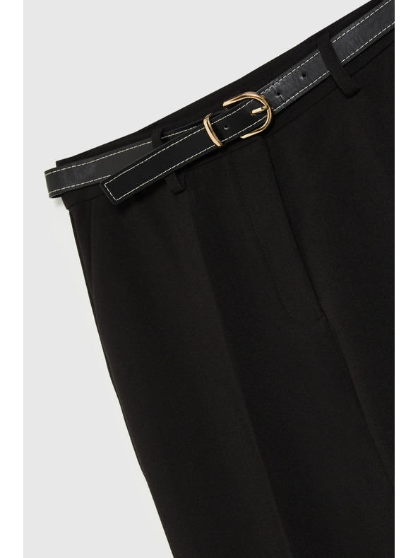 Moodo Čierne nohavice s opaskom Moodo