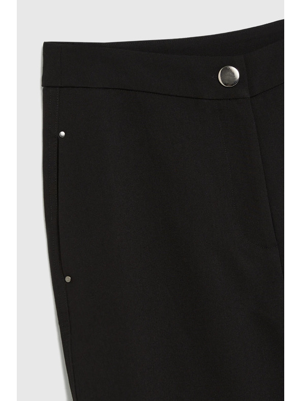 Moodo Hladké čierne nohavice Moodo