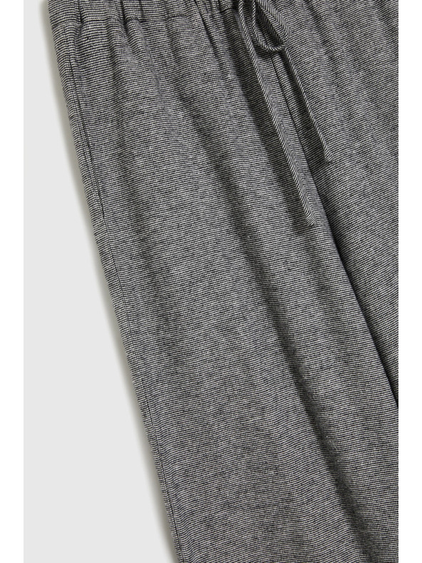 Moodo Sivé bavlnené nohavice s širokými nohavicami Moodo