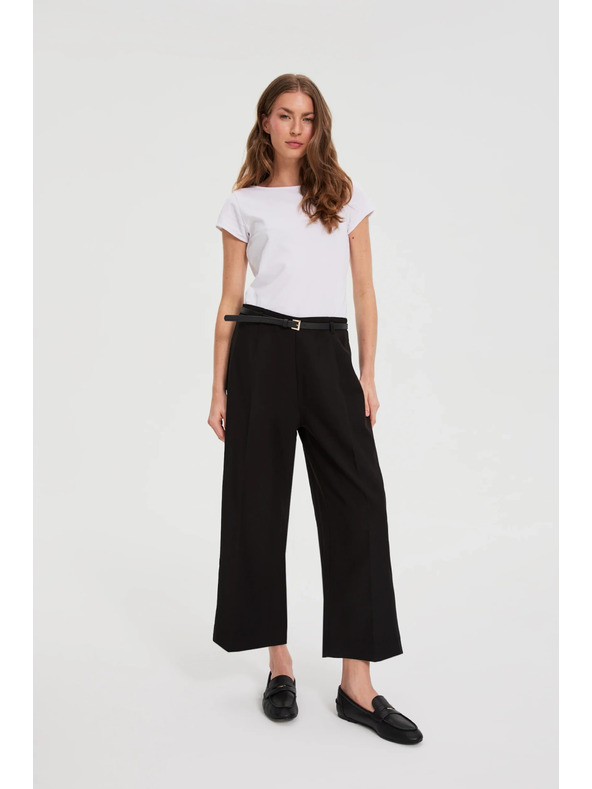 Moodo Čierne nohavice s opaskom Moodo